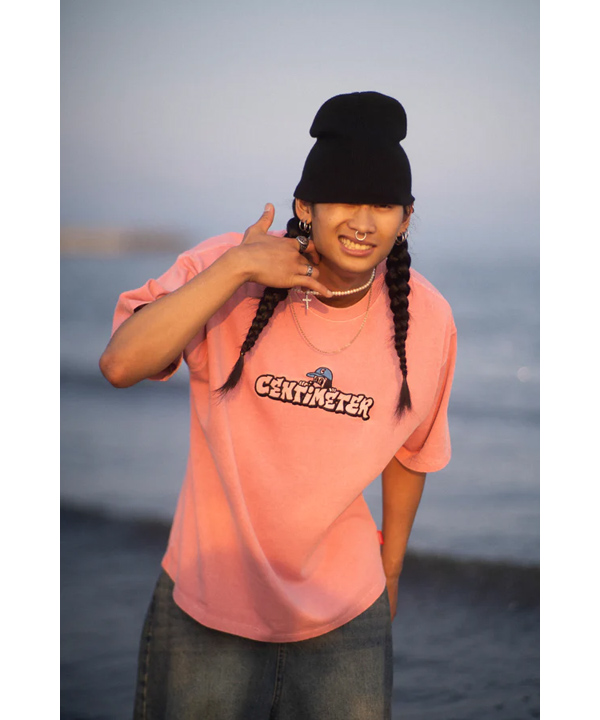 Official logo pigment tee -PINK-