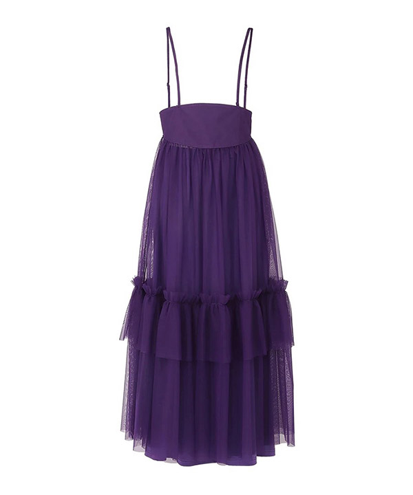 2WAY TULLE TIERED SKIRT -3.COLOR-(パープル)