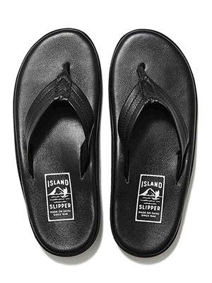 LEATHER SANDAL -BLACK-