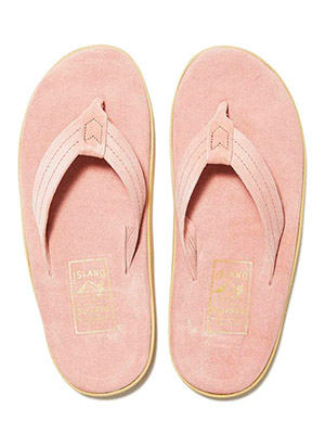 SUEDE LEATHER SANDAL -PINK-