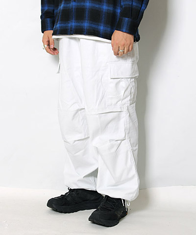 SNOW WORKERS PANTS (CARGO) -WHITE-