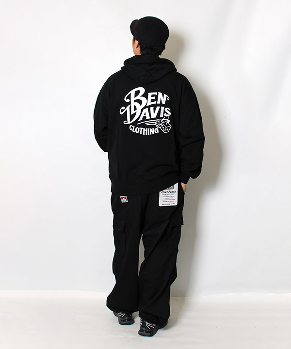 BEN DAVIS(ベンデイビス)/ CLASSIC LOGO HALF ZIP HOODIE -2.COLOR