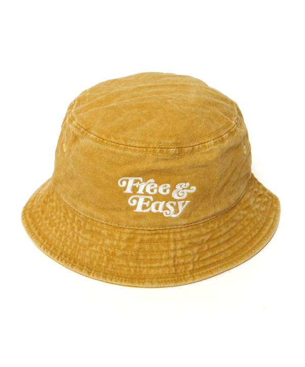 DON'T TRIP WASHED BUCKET HAT -MUSTARD-