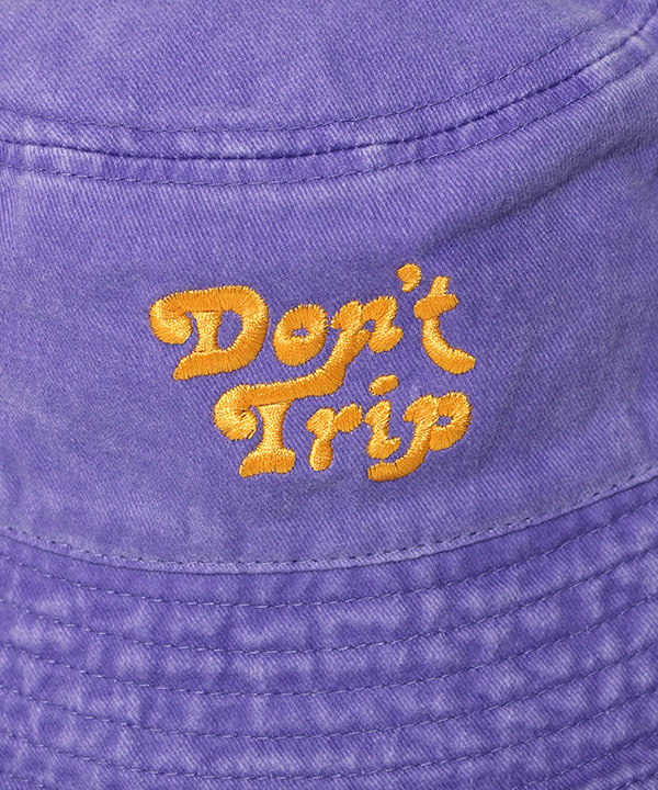 DON'T TRIP WASHED BUCKET HAT -PURPLE-