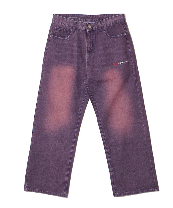 CANDY(アキャンディ)/ LOGO DENIM PANTS -PURPLE- | Blue in Green ...