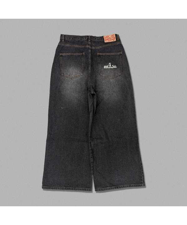CENTIMETER(センチメーター)/ Vintage like baggy denim pants -BLACK 
