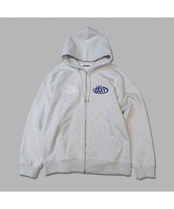 CMT logo pigment fullzip hoodie -3.COLOR-(杢グレー)