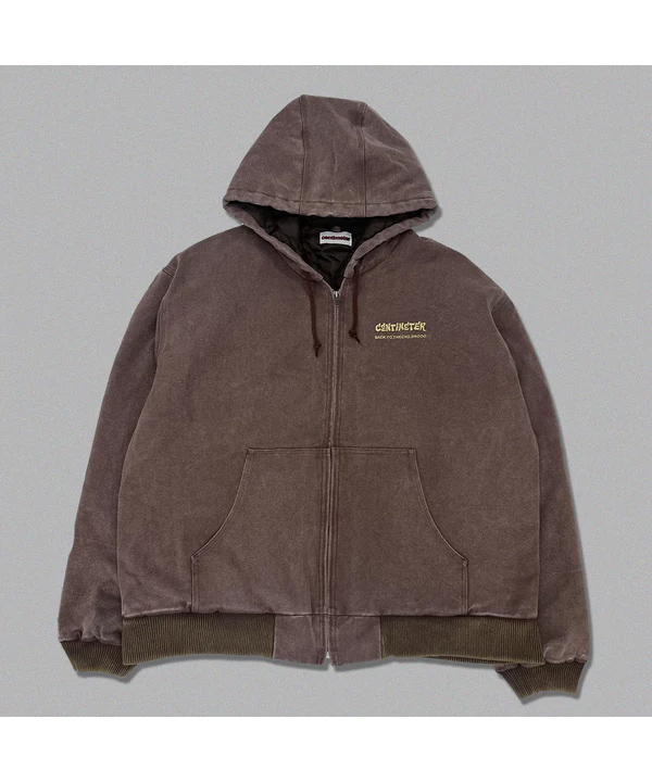 Vintage like duck hooded jacket -3.COLOR-(ブラウン)