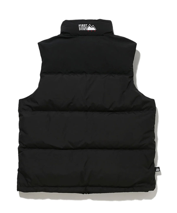 FIRST DOWN(ファーストダウン)/ BUBBLE DOWN VEST MICROFT -BLACK 