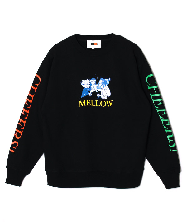 MELLOW(メロー)/ CHEEERS CREW SWEAT -BLACK- | Blue in Green ONLINE 