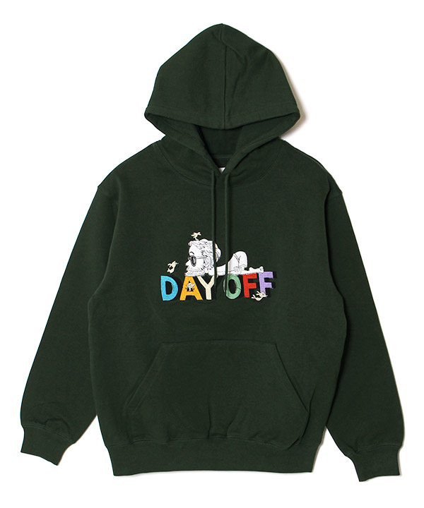 MELLOW(メロー)/ DAY OFF HEAVY HOODIE -GREEN- | Blue in Green