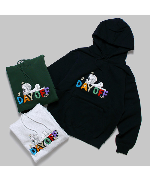 DAY OFF HEAVY HOODIE -GREEN-