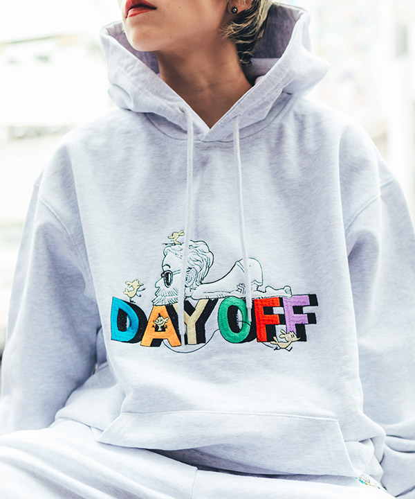 DAY OFF HEAVY HOODIE -GREY-