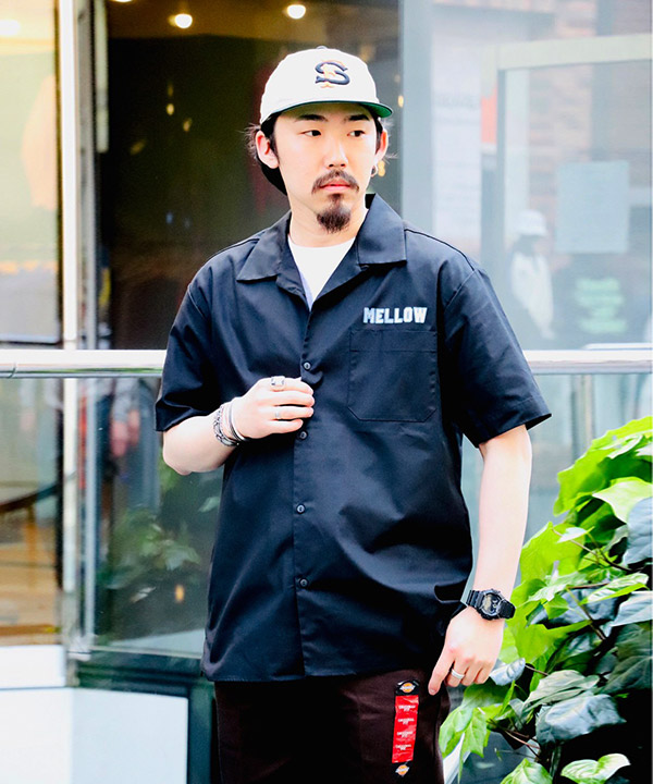 MELLOW(メロー)/ STROLLING MUSICIAN OPEN SHIRTS -BLACK- | Blue in