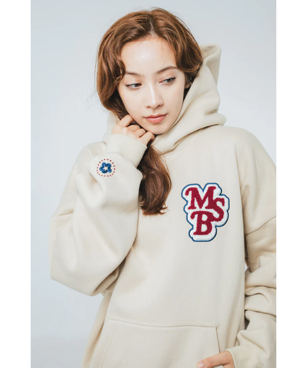 My Sugar Babe/MSB(マイシュガーベイブ)/ MSB Wappen hoodie -BEIGE 