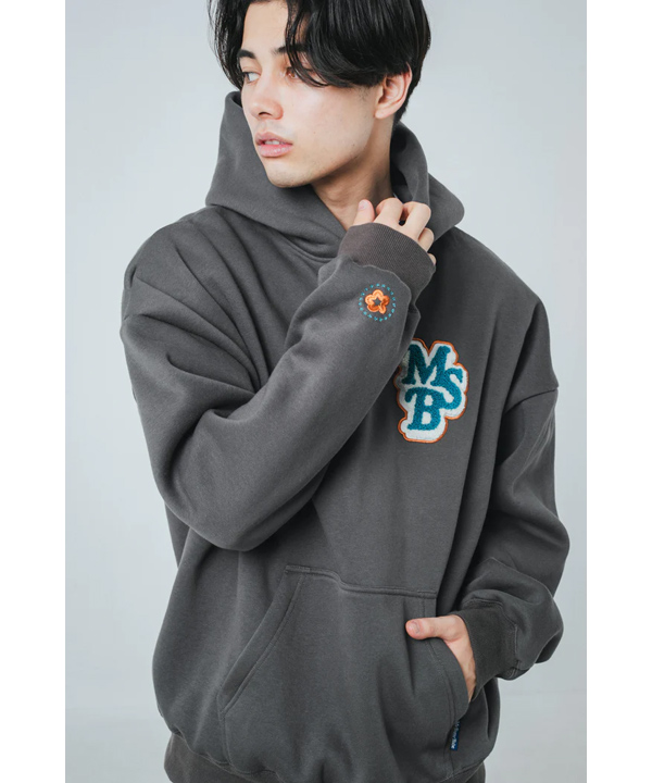 My Sugar Babe/MSB(マイシュガーベイブ)/ MSB Wappen hoodie -CHARCOAL