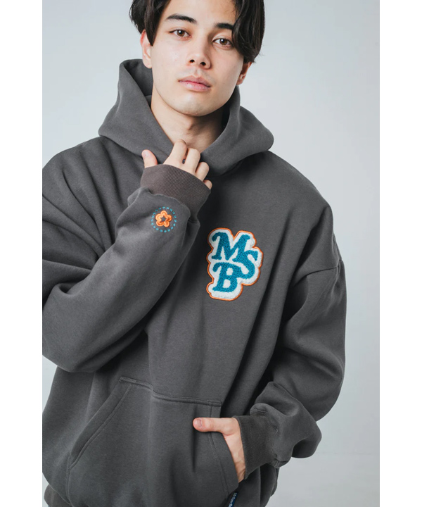 My Sugar Babe/MSB(マイシュガーベイブ)/ MSB Wappen hoodie -CHARCOAL 