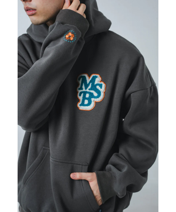 My Sugar Babe/MSB(マイシュガーベイブ)/ MSB Wappen hoodie -CHARCOAL 