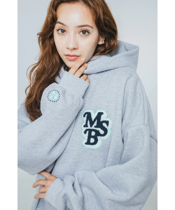 My Sugar Babe/MSB(マイシュガーベイブ)/ MSB Wappen hoodie -GREY