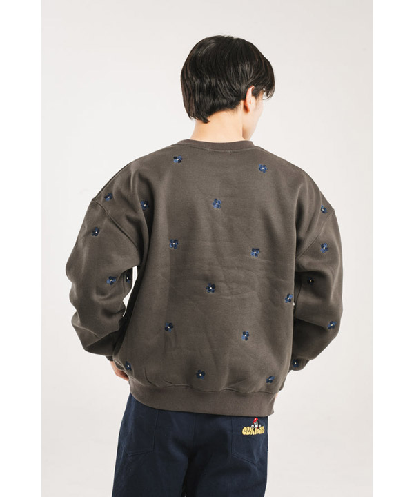 All over pattern flower sweatshirt -2.COLOR-