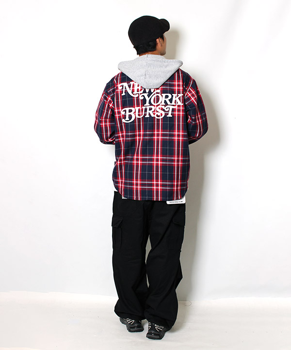 N.Y.B./NEW YORK BURST(ニューヨークバースト)/ HOODED CHECK SHIRT