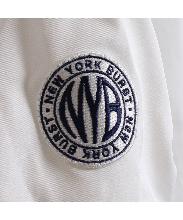 N.Y.B./NEW YORK BURST(ニューヨークバースト)/ HALF ZIP NYLON -WHITE 