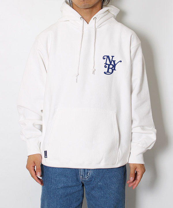 N.Y.B./NEW YORK BURST(ニューヨークバースト)/ OG LOGO HOODIE -WHITE