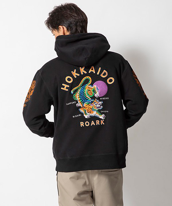 HOKKAIDO TIGER P/O HOODED SWEAT -BLACK-