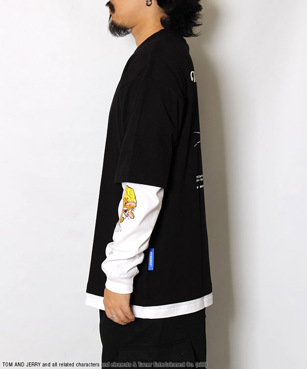 TOM and JERRY STAFF FAKE LAYERD L/S TEE -3.COLOR-