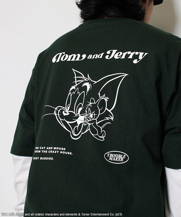 TOM and JERRY STAFF FAKE LAYERD L/S TEE -3.COLOR-