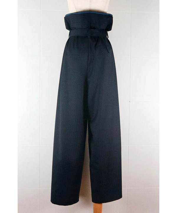 AULA AILA(アウラアイラ)/ HIGH WAIST LINE PANTS -STRIPE- | Blue in