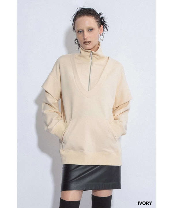 LAYERED LIKE SWEAT PULLOVER -3.COLOR-