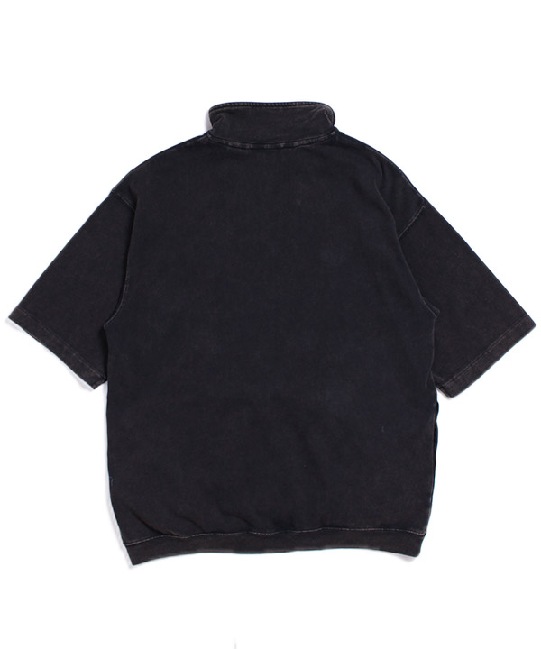 CIRCLE LOGO VNTG 1/4 ZIP TOP -ブラック-