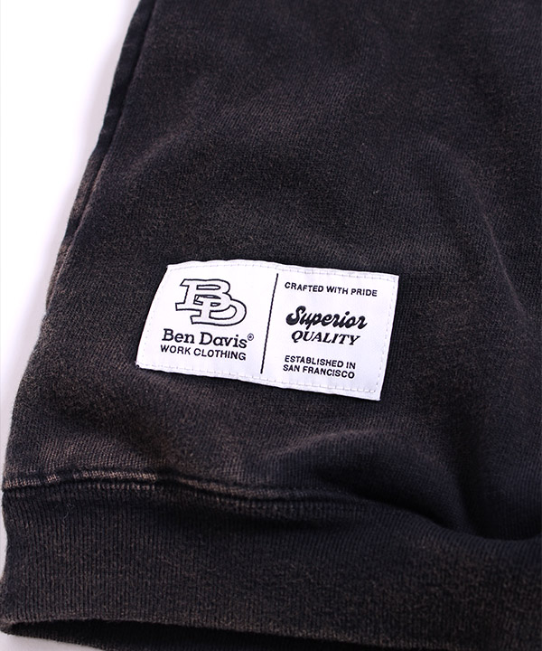 CIRCLE LOGO VNTG 1/4 ZIP TOP -ブラック-