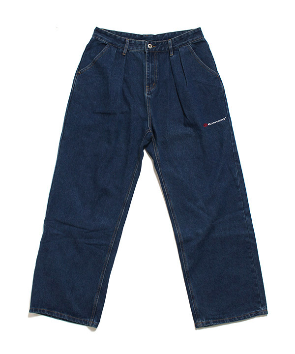 TUCK DENIM PANTS -インディゴ-