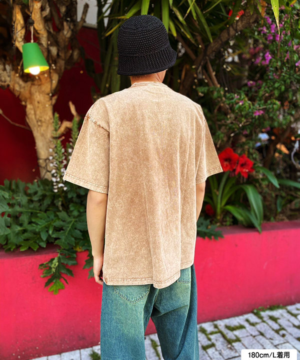 Mr.Marvie PIGMENT TEE -BROWN-