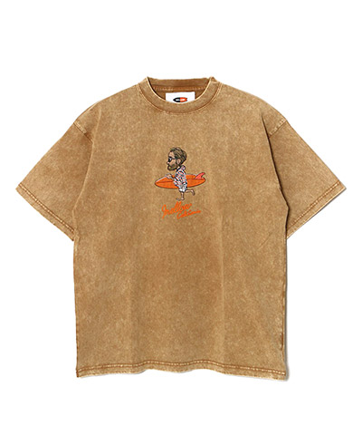 Mr.Marvie PIGMENT TEE -BROWN-