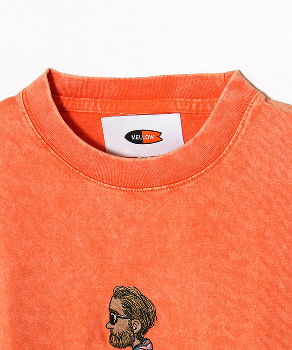 Mr.Marvie PIGMENT TEE -ORANGE-