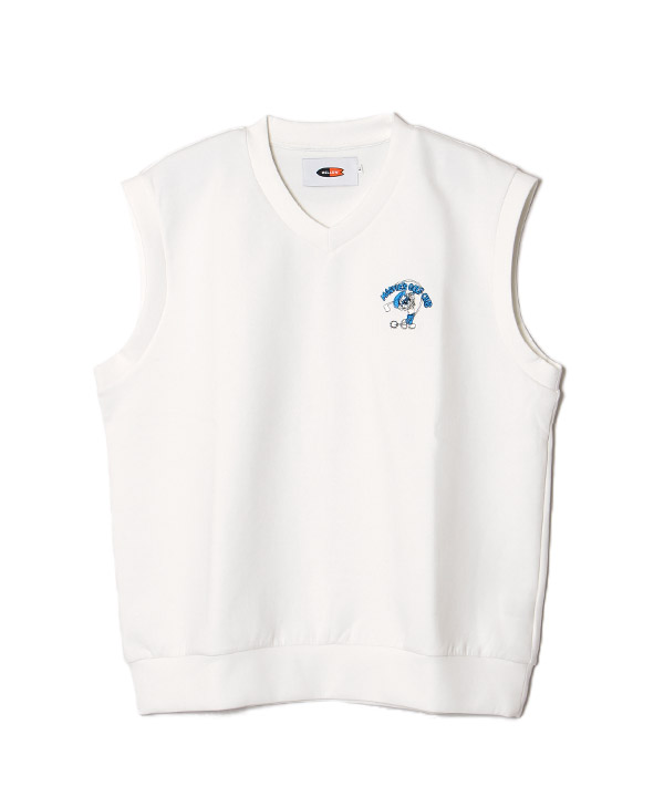 MARVIE GOLF VEST -WHITE-