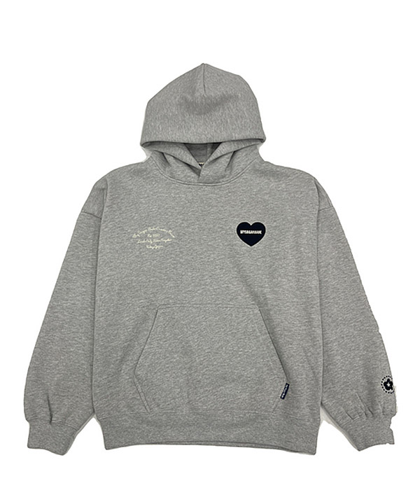 patch heart logo hoodie -2.COLOR-(グレー)