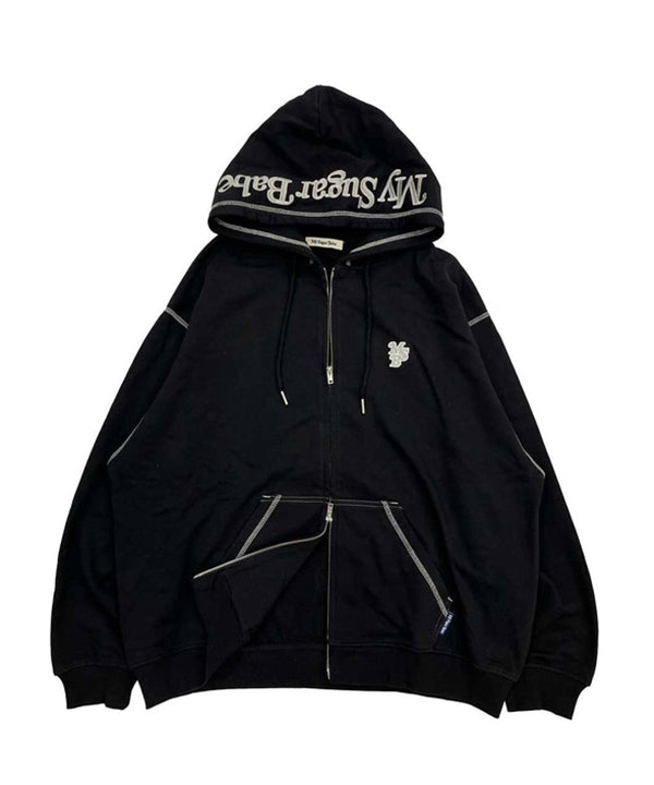 stitch zip hoodie -4.COLOR-(ブラック)