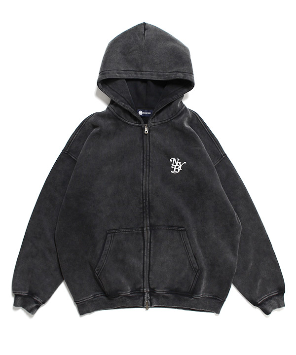 PIGMENT ZIP HOODY(ブラック)