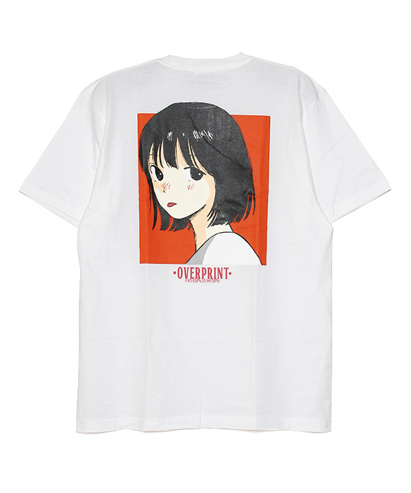 little gesture tee (orange) -ホワイト-