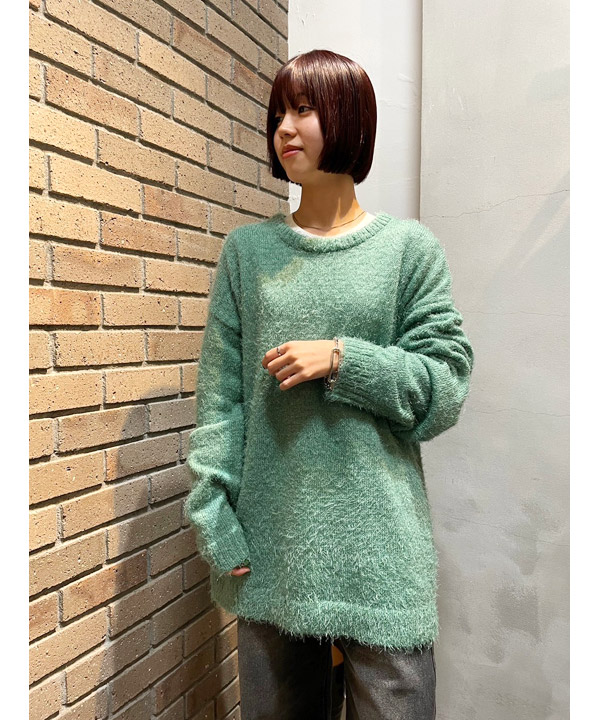 shaggy crew knit