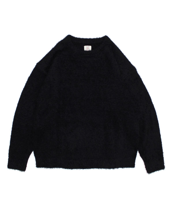 shaggy crew knit(ブラック)