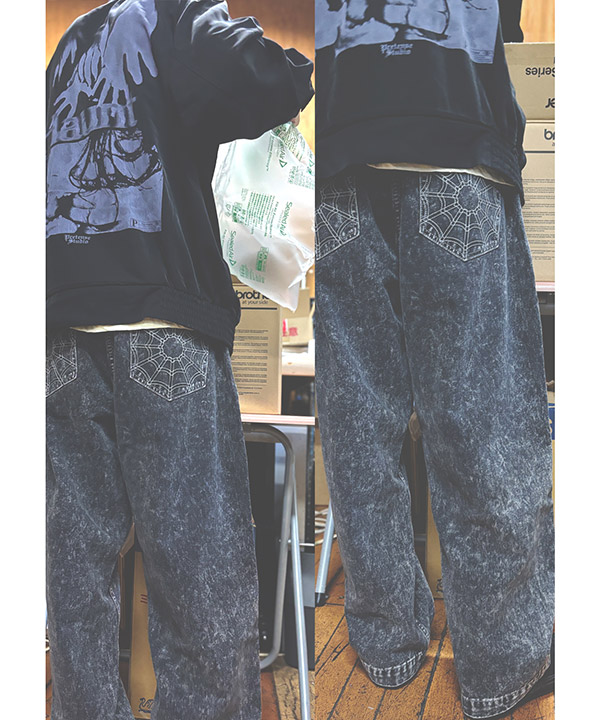 Spiderweb Denim Pants