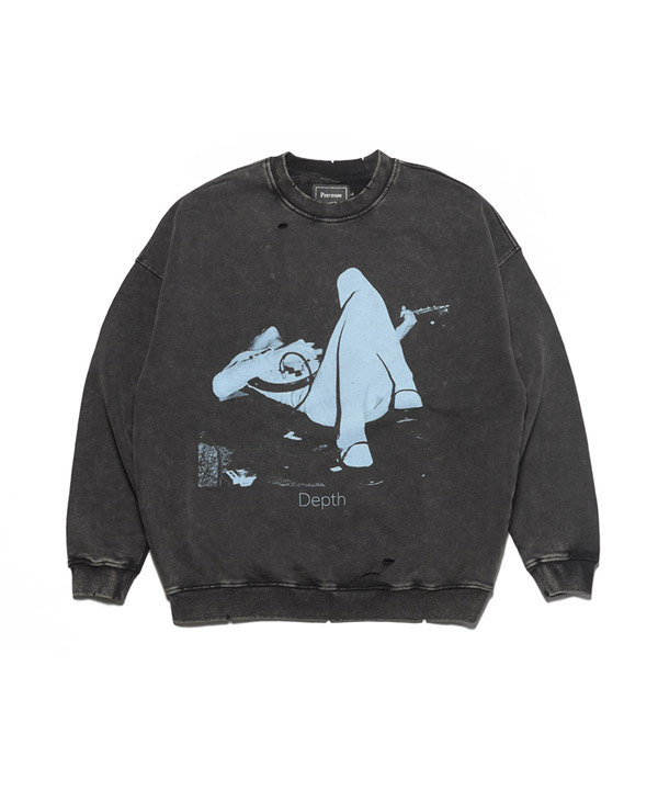 Depth SWEAT SHIRT -BLACK-