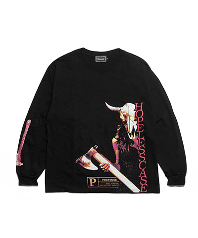 HOPELESS CASE LS TEE -BLACK-