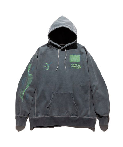 AURORA HOOD SWEAT -グレー-