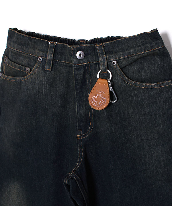 KEYRING AGING DENIM